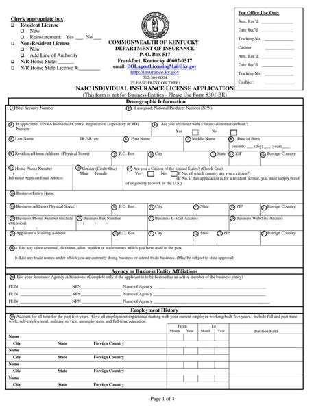 Kentucky Non Resident Insurance License Financial Report