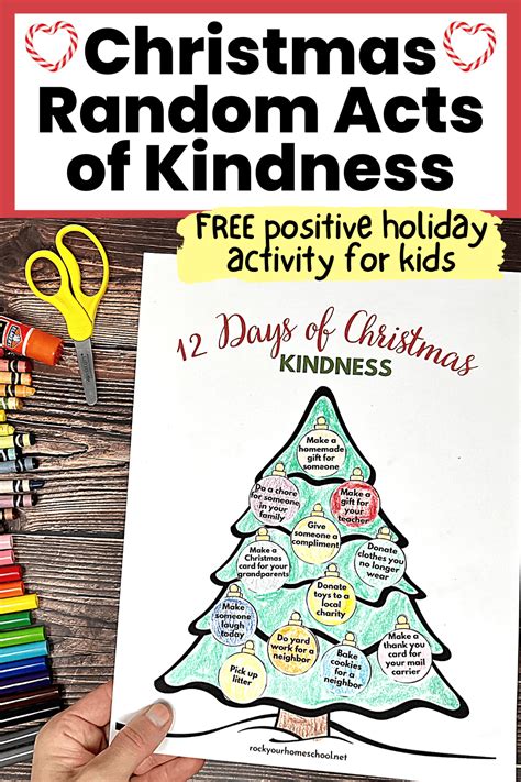 Kindness Christmas Tree Christmas Random Acts Of Kindness For Kids