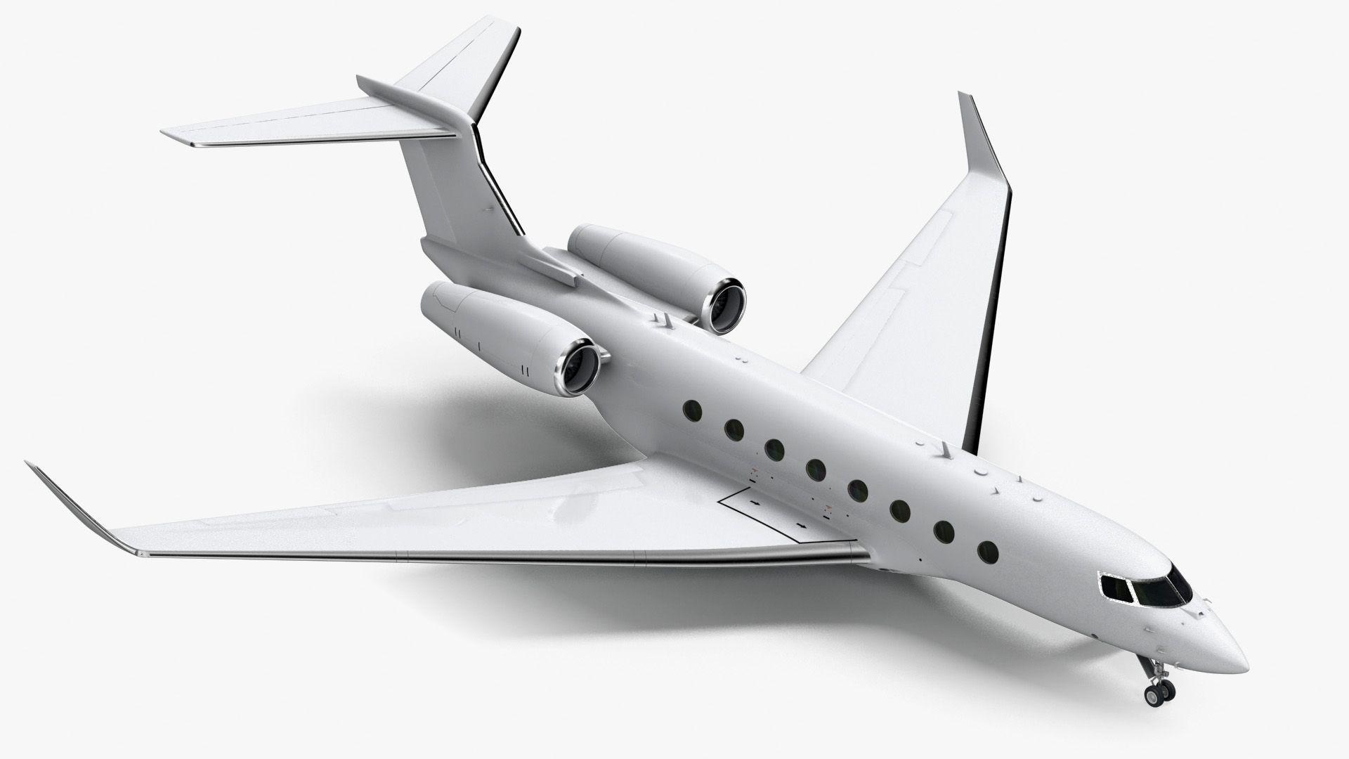 Large Private Jet Rigged For Maya 3D Model 189 Ma Free3d