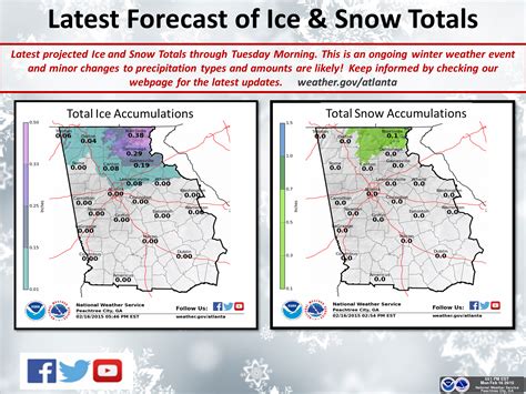 Latest Forecast On Ice And Snow Totals For Northern Georgia Decatur