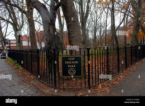 Leif Ericson Park On Fort Hamilton Parkway In Bay Ridge Brooklyn In Nyc