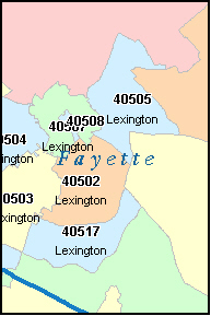 Lexington Ky Zip Code Map