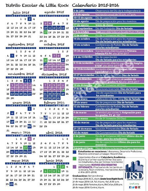 Little Rock School District Calendars Little Rock Ar