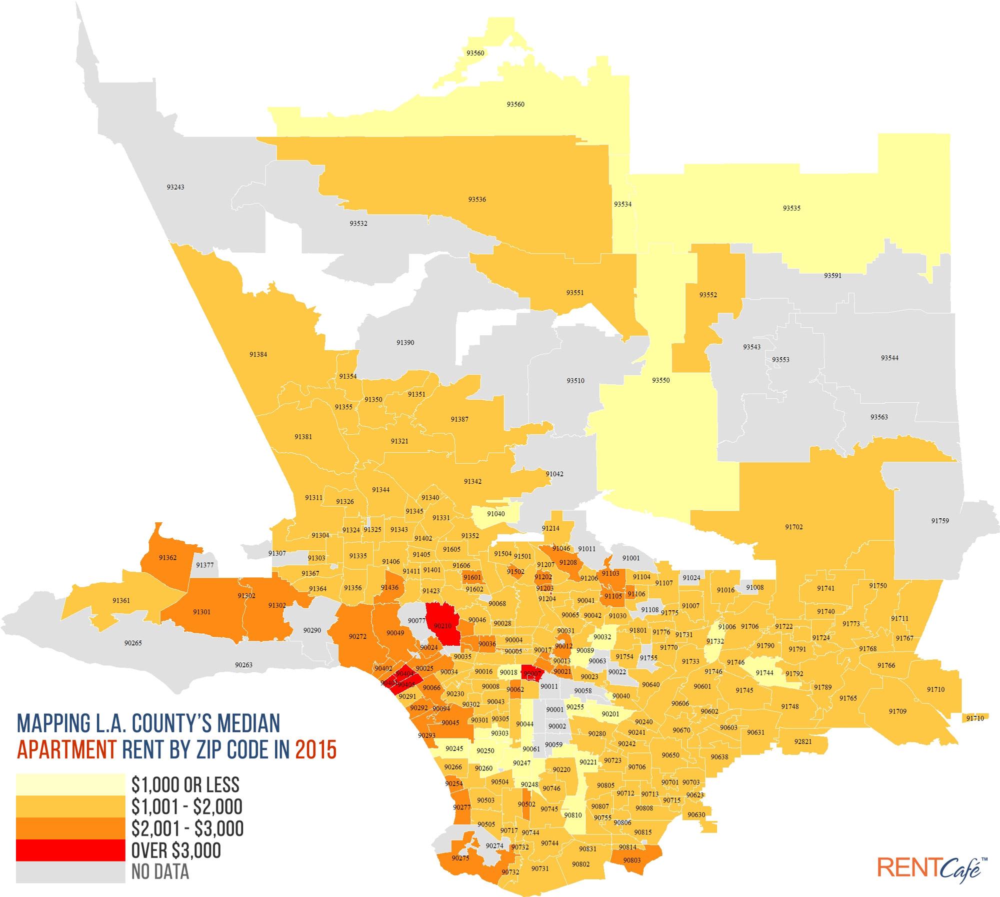 Los Angeles Zip Code Map Zip Code Map Of Los Angeles