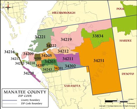 Manatee Zip Code Map Florida Manatee County Zip Codes