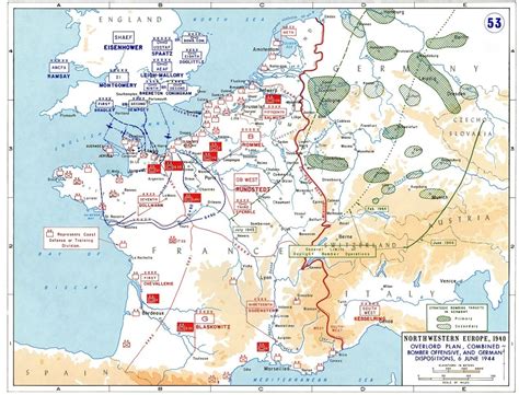 Map Map Depicting Allied Bomber Offensive Plans In The Normandy