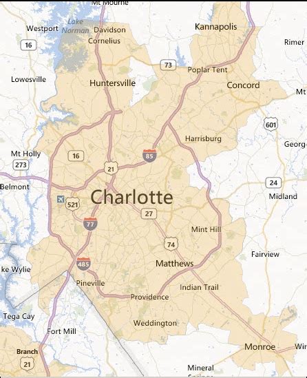 Map Of Charlotte Nc And Surrounding Counties Get Latest Map Update