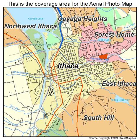 Map Of Ithaca Ny New York