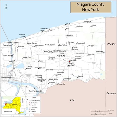 Map Of Niagara County New York Where Is Located Cities Population