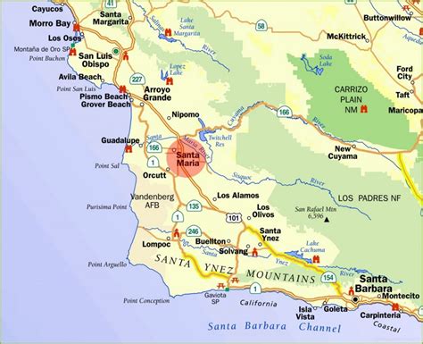 Map Of Santa Maria Area