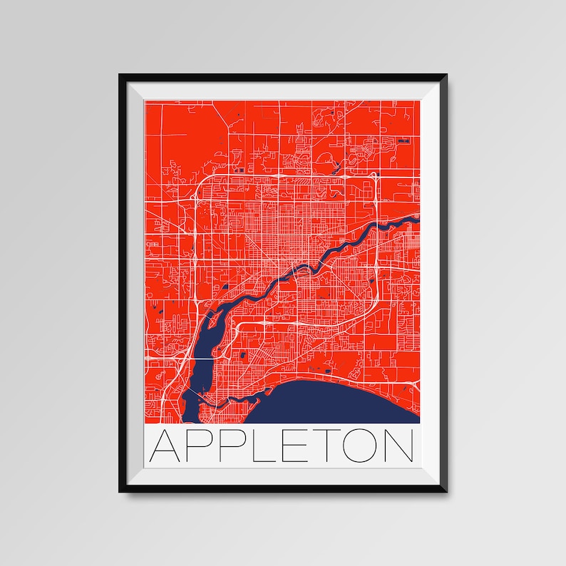 Map Of The City Of Appleton Wisconsin Map Or Atlas Wisconsin