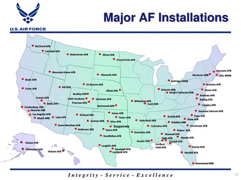 Map Of Us Air Force Bases