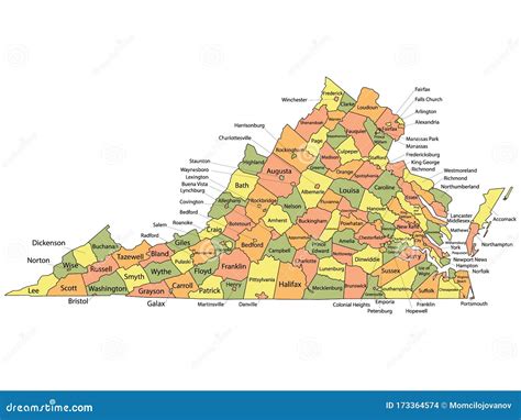 Map Of Virginia Counties