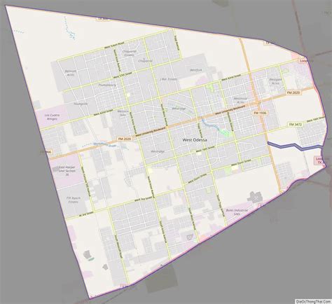 Map Of West Odessa Cdp