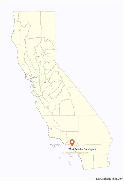 Map Of West Rancho Dominguez Cdp