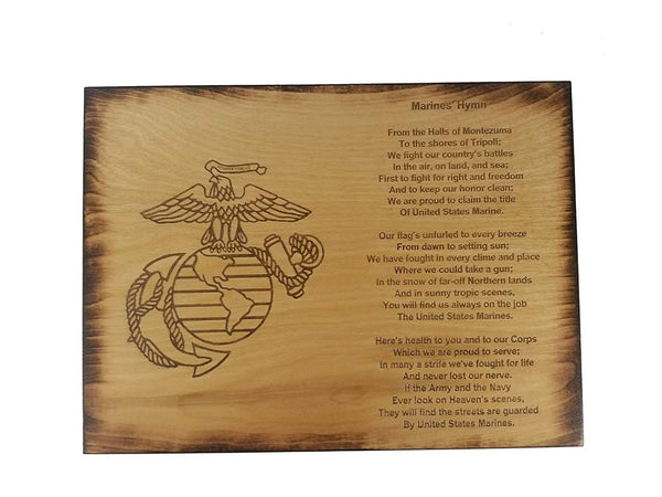 Marine Corps Hymn 8 5 X 11 5 Sign Marines Etsy