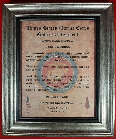 Marine Corps Oath Of Service