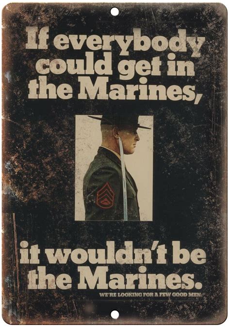 Marine Corps Vintage Recruitment Poster 10 X 7 Reproduction Metal