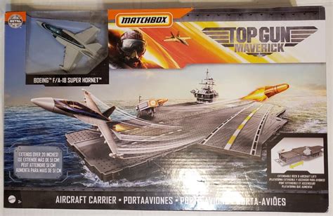 Matchbox Top Gun Aircraft Carrier Playset And Two 5 Pack Car Truck