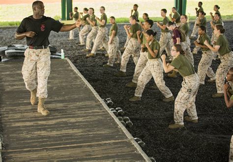 Men And Women Marine Boot Camp Continue Training Separately