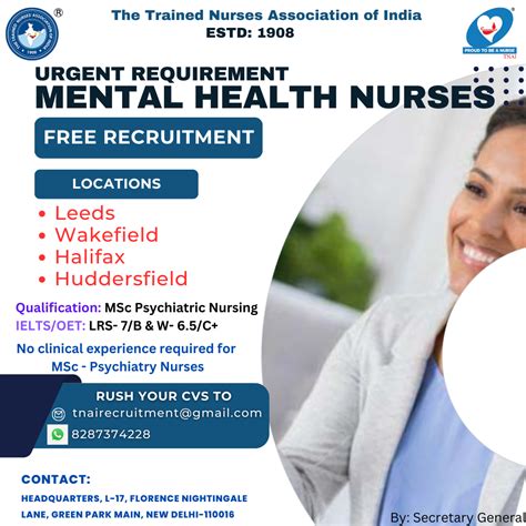 Mental Health Nurses Recruitment Tnai S Overseas Recruitment Services