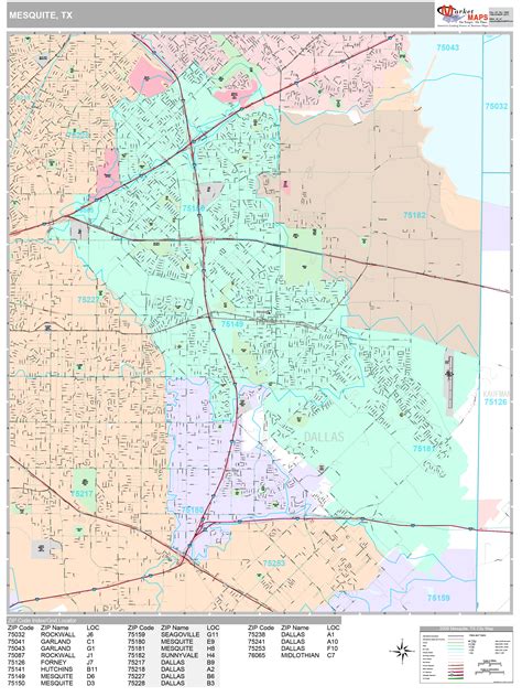 Mesquite Texas Zip Code Map Map