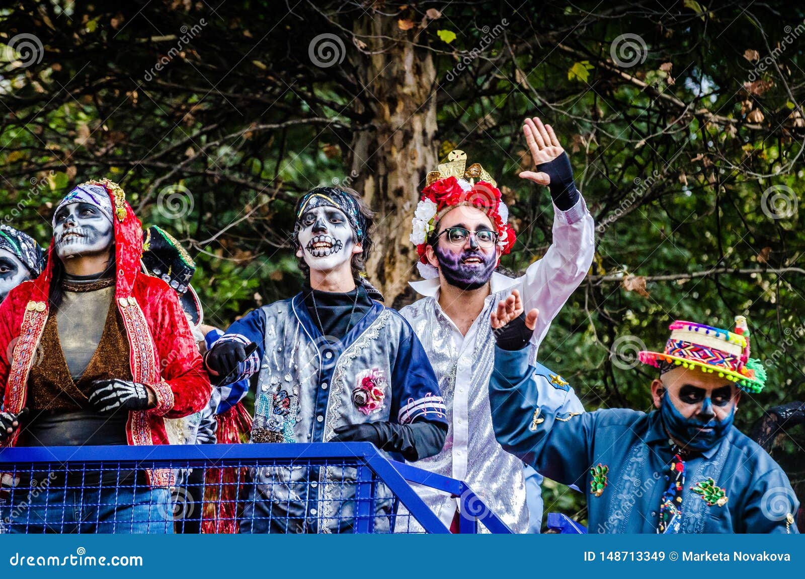 Mexico City Mexico October 27 2018 Celebration Of Day Of Dead Parade Dia De Los Muertos