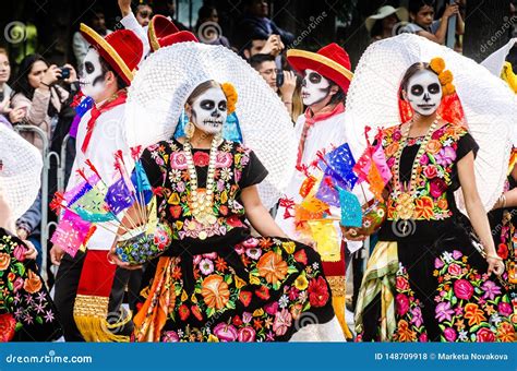 Mexico City Mexico October 27 2018 Celebration Of Day Of Dead Parade Editorial Stock Photo