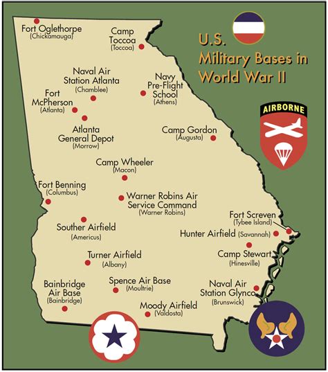 Military Bases Georgia Map