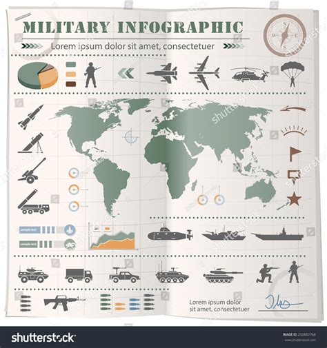 Military Strategy Infographic Stock Vector 250882768 Shutterstock