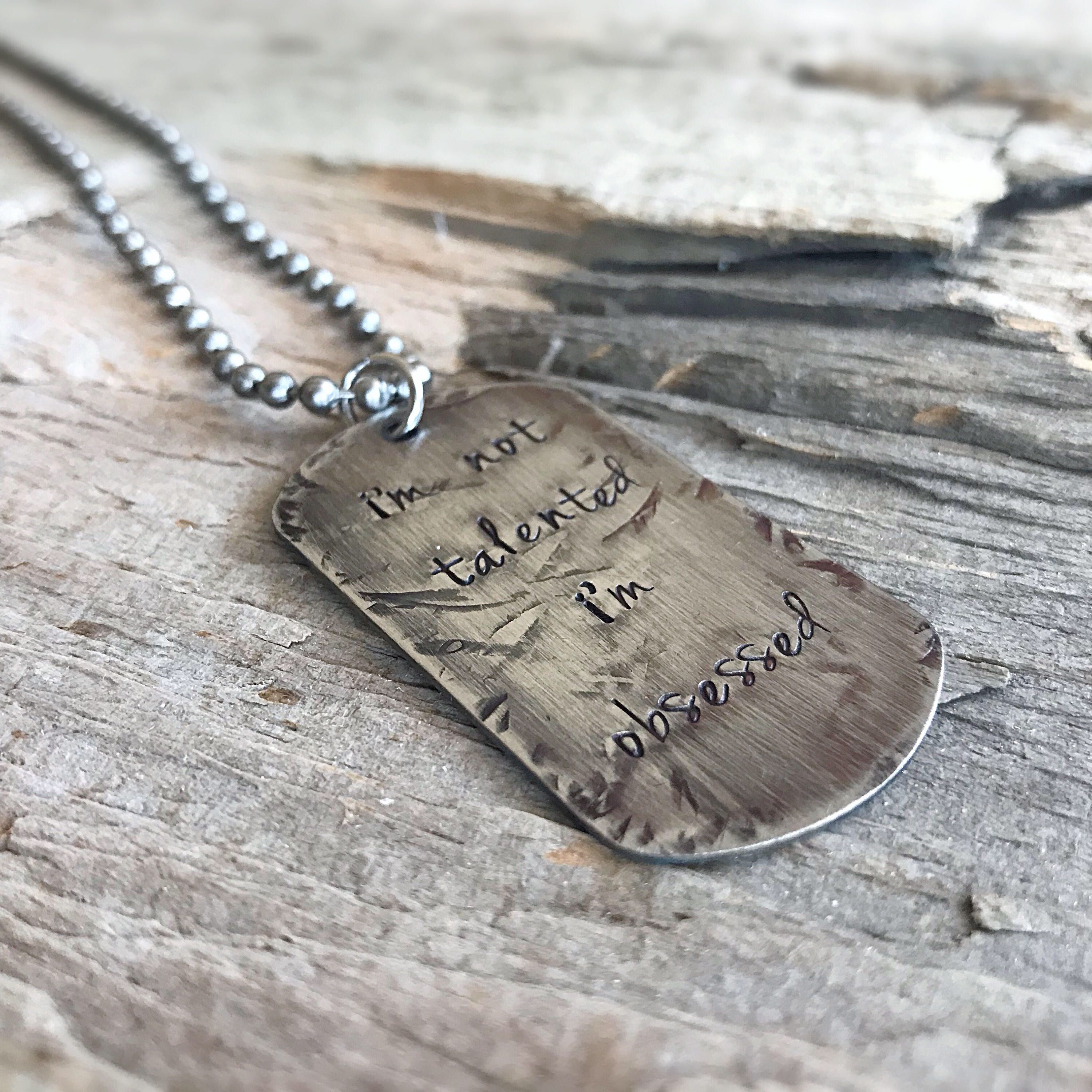 Military Style Dog Tag Personalized Men S Necklace Etsy Canada