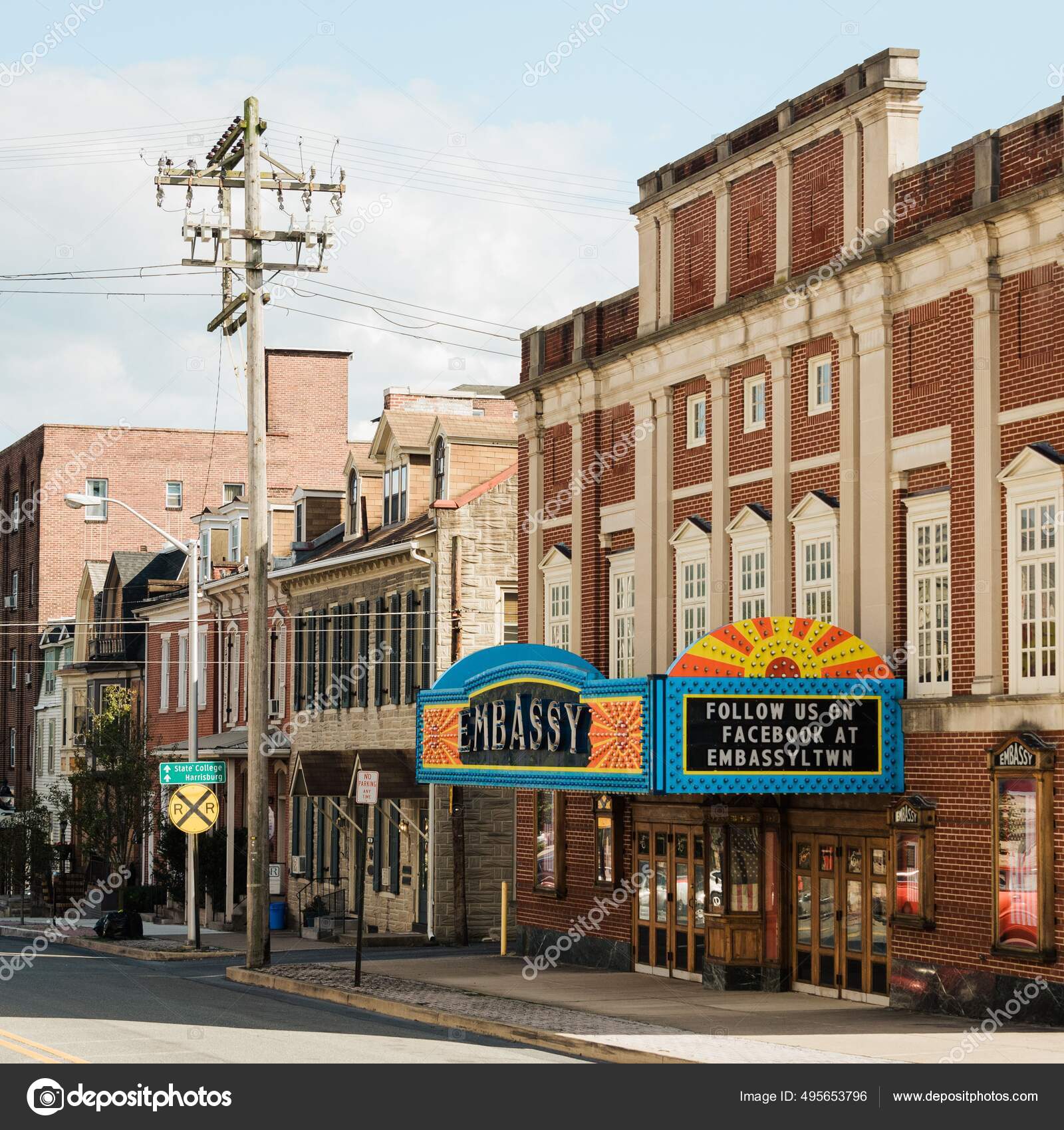 Miller Theater In Downtown Lewistown Pennsylvania Editorial Stock