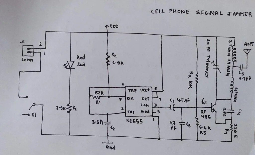 Mobile Signal Jammer Circuit