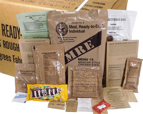 Mres Meals Ready To Eat Box B Genuine U S Military Surplus Menus