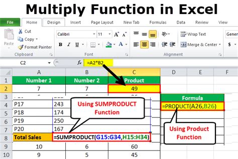 Multiply Formula In Excel How To Use Formula And Examples