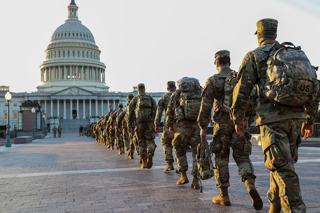 National Guard Troops From Around Us Continue To Pour Into Dc For