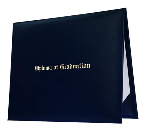 Navy Blue Imprinted Diploma Cover High School Diploma Covers