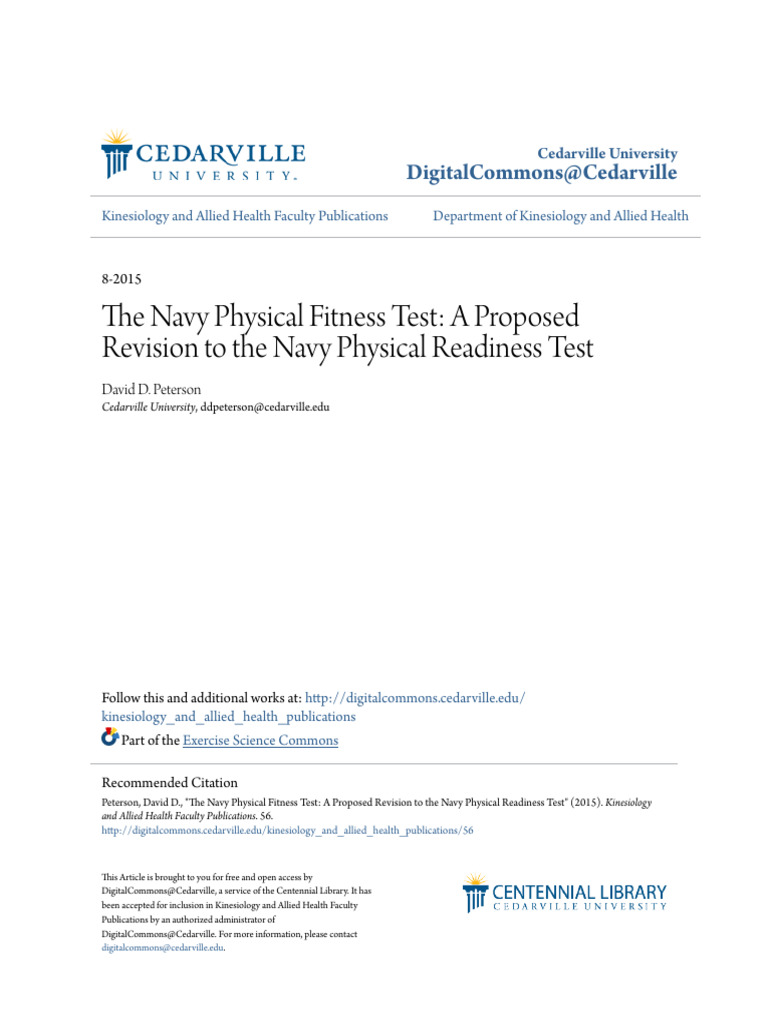 Navy Physical Fitness Test Instruction