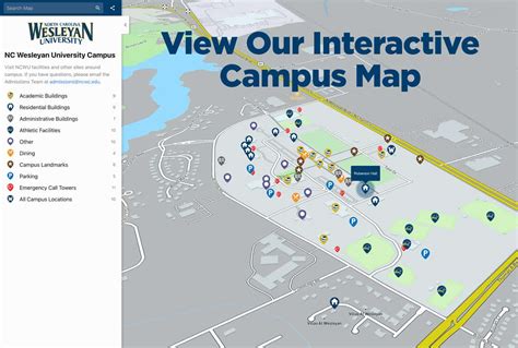 Nc Wesleyan University Campus Interactive Map