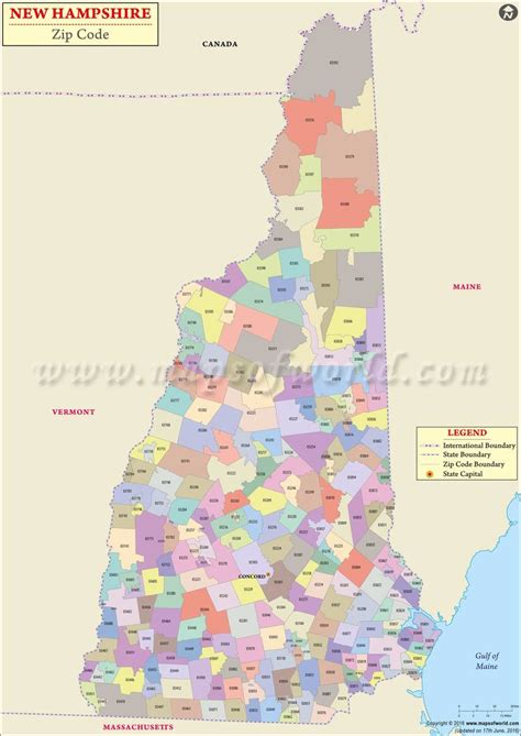 New Hampshire Zip Codes By Town Penelope Quinn