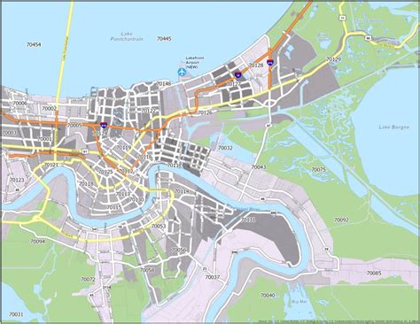 New Orleans Zip Code Map Gis Geography