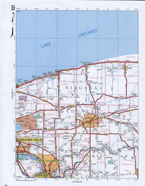 Niagara County Map Map Of Niagara County Ny