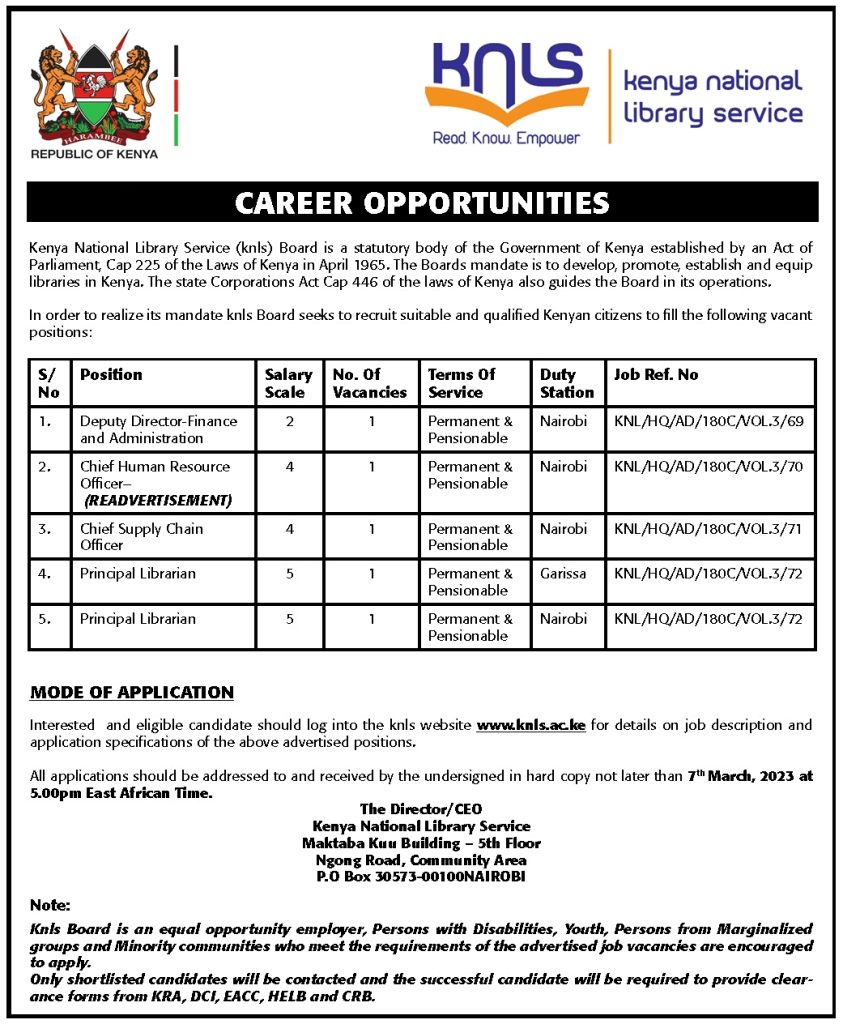 Office Administration Vacancies