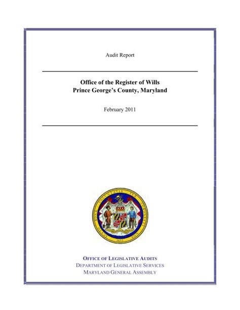 Office Of The Register Of Wills Prince George S County Directions