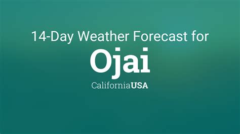 Ojai California Weather