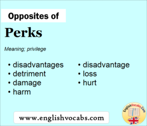 Opposite Word For Perks