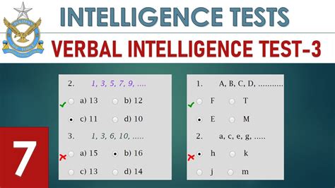 Part 7 Verbal Intelligence Tests Number Series Issb Preparation Youtube