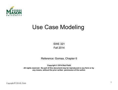 Pdf Use Case Modeling Cs Gmu Edurpettit Files Lectures 321L03 Pdf