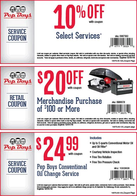 Pep Boys 10 Off 30 Printable Coupon Common Sense With Money