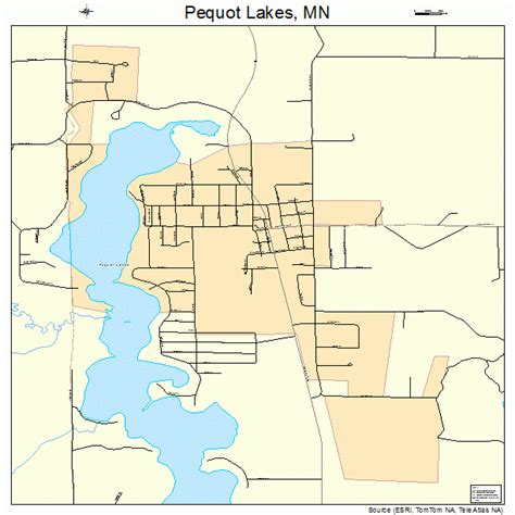 Pequot Lakes Minnesota Street Map 2750416